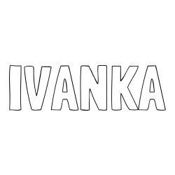 Online izdelana pobarvanka - Pobarvanka imena IVANKA