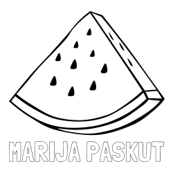 Online izdelana pobarvanka - Pobarvanka imena MARIJA PAŠKUT in pobarvanka lubenice