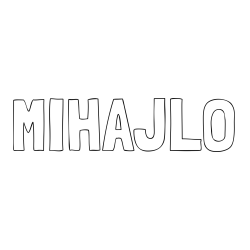Online izdelana pobarvanka - Pobarvanka imena MIHAJLO