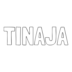 Online izdelana pobarvanka - Pobarvanka imena TINAJA