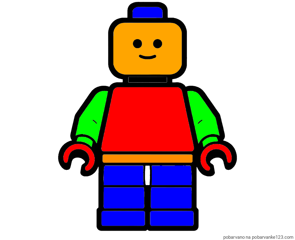 POBARVANA POBARVANKA - Pobarvanka LEGO figurice fanta