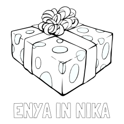 Online izdelana pobarvanka - Pobarvanka imena ENYA IN NIKA in božično darilo