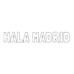 Online izdelana pobarvanka - Pobarvanka imena HALA MADRID