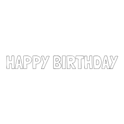 Online izdelana pobarvanka - Pobarvanka imena HAPPY BIRTHDAY