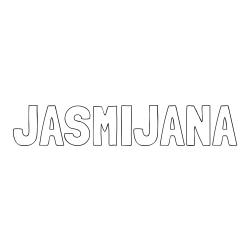 Online izdelana pobarvanka - Pobarvanka imena JASMIJANA