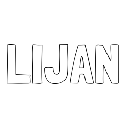 Online izdelana pobarvanka - Pobarvanka imena LIJAN