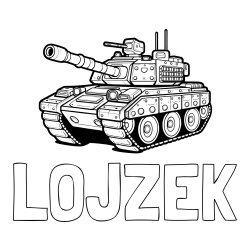 Online izdelana pobarvanka - Pobarvanka imena LOJZEK in pobarvanka tanka