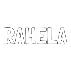 Online izdelana pobarvanka - Pobarvanka imena RAHELA