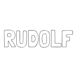 Online izdelana pobarvanka - Pobarvanka imena RUDOLF