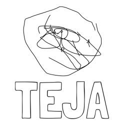 Online izdelana pobarvanka - Pobarvanka imena TEJA in VZOREC