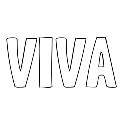 Online izdelana pobarvanka - Pobarvanka imena VIVA