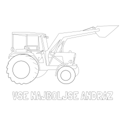 Online izdelana pobarvanka - Pobarvanka imena VSE NAJBOLJŠE ANDRAŽ in traktor 2