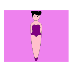 Pobarvana pobarvanka - Enostavna pobarvanka baletke