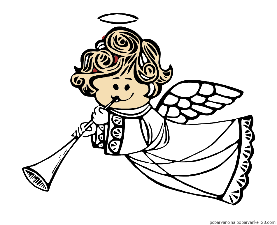 POBARVANA POBARVANKA - Pobarvanka angelčka