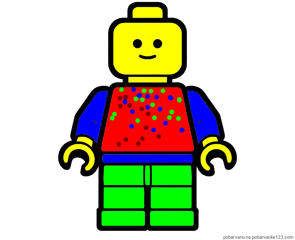 POBARVANA POBARVANKA - Pobarvanka LEGO figurice fanta
