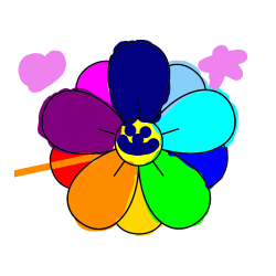 Pobarvana pobarvanka - Pobarvanka lepega cveta