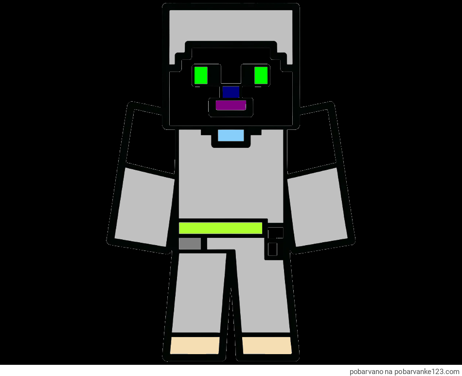 POBARVANA POBARVANKA - Pobarvanka Minecraft figurice