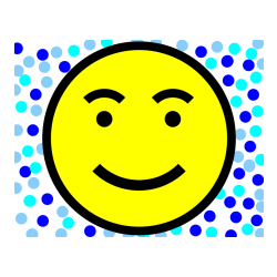 Pobarvana pobarvanka - Pobarvanka nasmejanega smeška