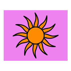 Pobarvana pobarvanka - Pobarvanka sončka