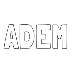 Online izdelana pobarvanka - Pobarvanka imena ADEM