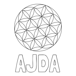 Online izdelana pobarvanka - Pobarvanka imena AJDA in mandale 2