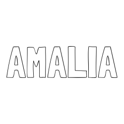 Online izdelana pobarvanka - Pobarvanka imena AMALIA
