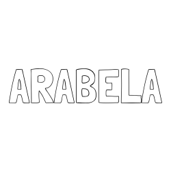 Online izdelana pobarvanka - Pobarvanka imena ARABELA