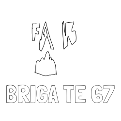 Pobarvanka imena BRIGA TE 67 in fakič