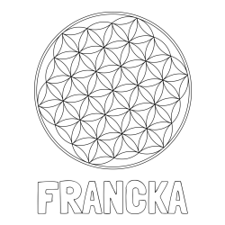 Pobarvanka imena FRANCKA in mandale