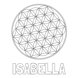 Online izdelana pobarvanka - Pobarvanka imena ISABELLA in mandale