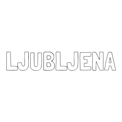 Online izdelana pobarvanka - Pobarvanka imena LJUBLJENA
