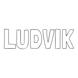 Online izdelana pobarvanka - Pobarvanka imena LUDVIK
