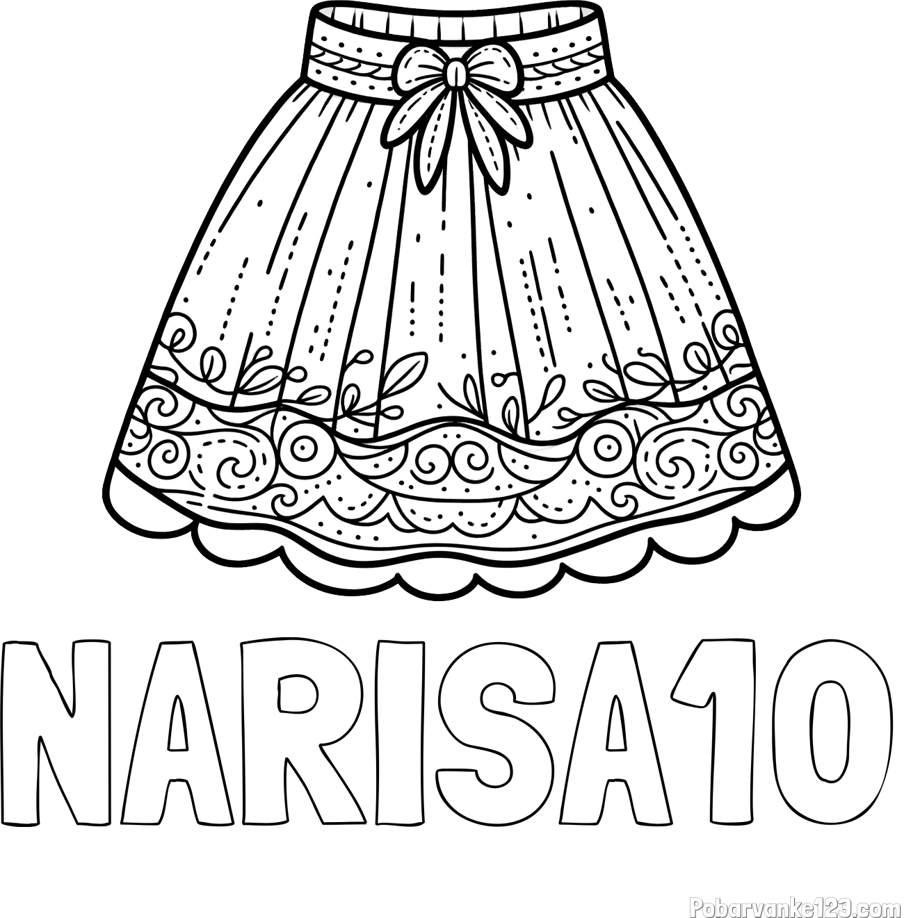Pobarvanka imena NARISA10 in pobarvanka ženskega krila