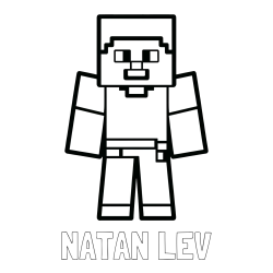 Online izdelana pobarvanka - Pobarvanka imena NATAN LEV in pobarvanka Minecraft figurice
