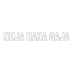 Online izdelana pobarvanka - Pobarvanka imena NEJA HANA GAJA