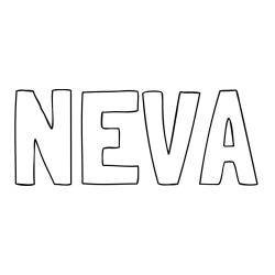 Online izdelana pobarvanka - Pobarvanka imena NEVA