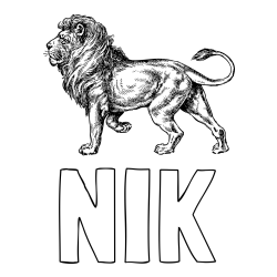 Pobarvanka imena NIK in pobarvanka leva