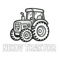 Online izdelana pobarvanka - Pobarvanka imena NIKOV TRAKTOR in pobarvanka čudovitega traktorja