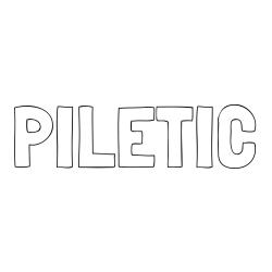 Online izdelana pobarvanka - Pobarvanka imena PILETIČ