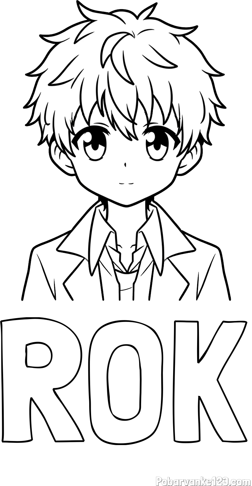 Pobarvanka imena ROK in pobarvanka fanta v anime slogu