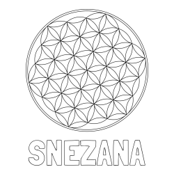 Online izdelana pobarvanka - Pobarvanka imena SNEŽANA in mandale