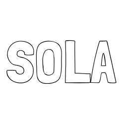 Online izdelana pobarvanka - Pobarvanka imena ŠOLA