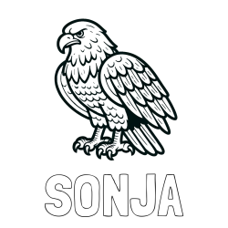 Pobarvanka imena SONJA in pobarvanka orla
