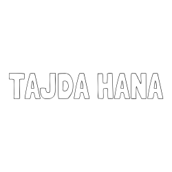 Online izdelana pobarvanka - Pobarvanka imena TAJDA HANA