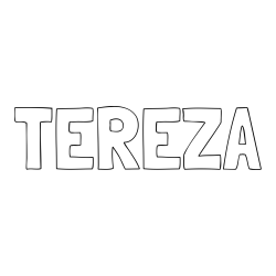 Online izdelana pobarvanka - Pobarvanka imena TEREZA