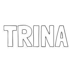 Online izdelana pobarvanka - Pobarvanka imena TRINA