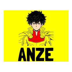 Pobarvana pobarvanka - Pobarvanka imena ANZE in pobarvanka junaka v anime slogu