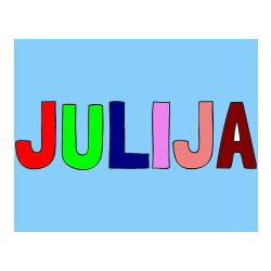 POBARVANA POBARVANKA - Pobarvanka imena JULIJA