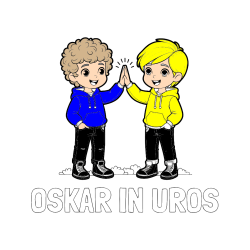 POBARVANA POBARVANKA - Pobarvanka imena OSKAR IN UROS in pobarvanka prijatlejev