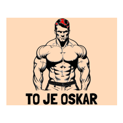 POBARVANA POBARVANKA - Pobarvanka imena TO JE OSKAR in pobarvanka bodybuilder-ja